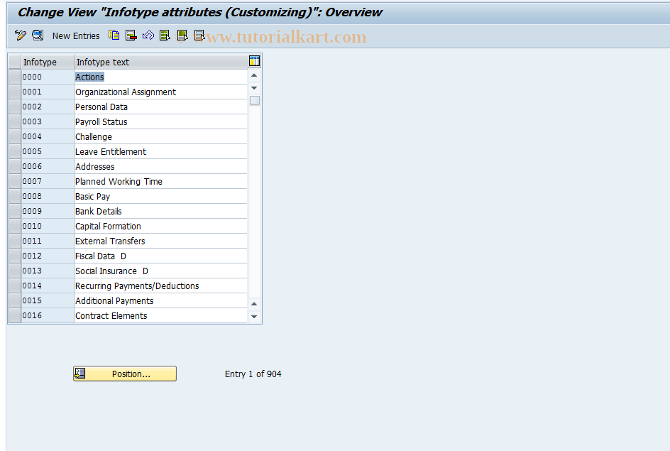 SAP TCode S_AHR_61005869 - IMG Activity: OHADEHF21