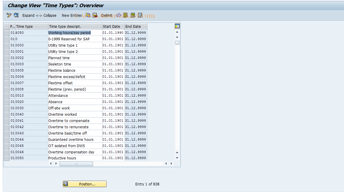 SAP TCode S_AHR_61005885 - IMG-Aktivität: OHALTI110