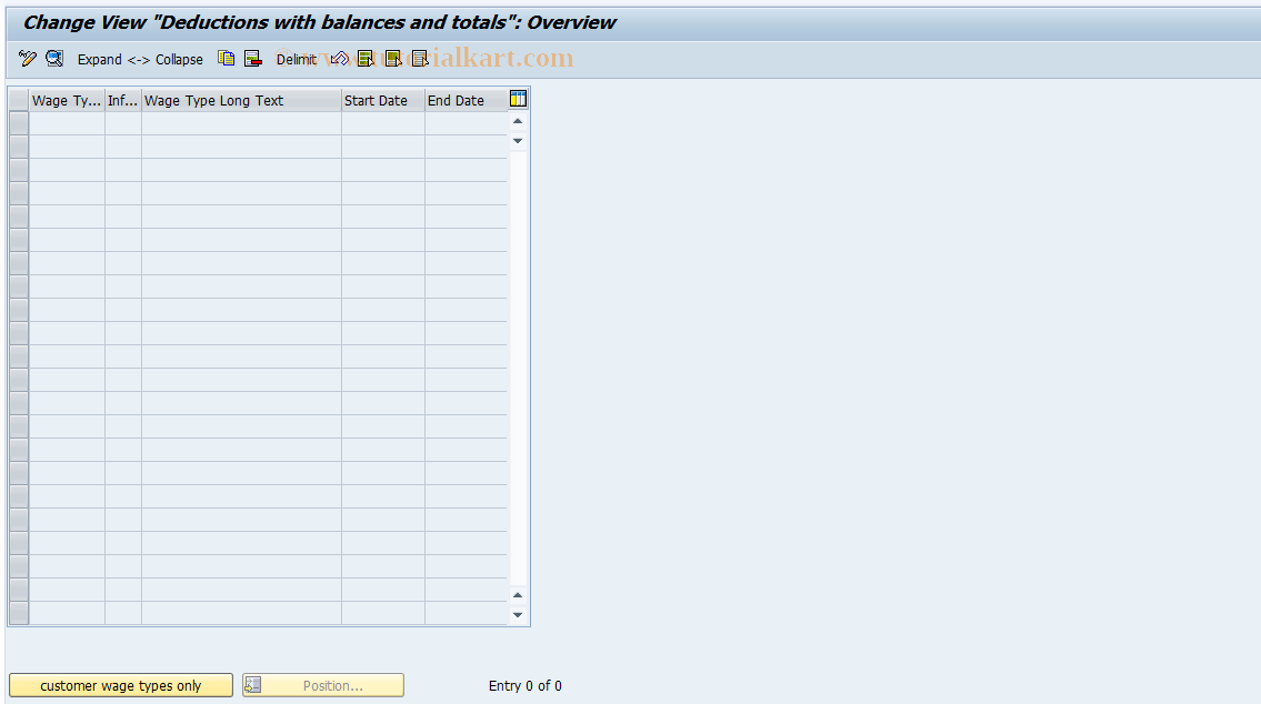 SAP TCode S_AHR_61005887 - IMG-Aktivität: OHALDD011