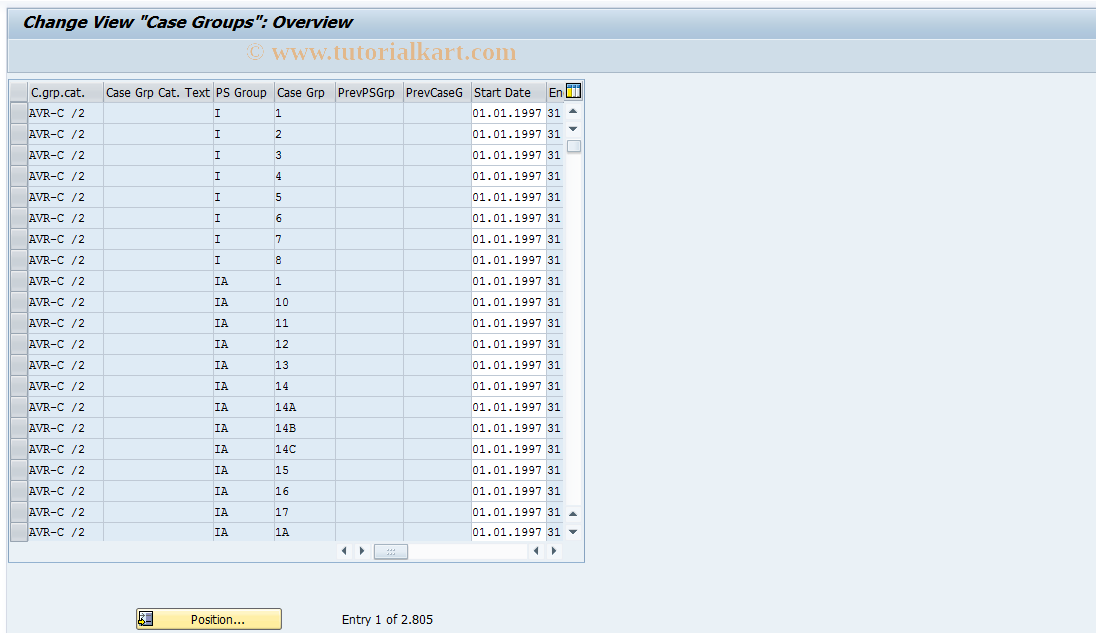 SAP TCode S_AHR_61005889 - IMG Activity: OHADT5D5F