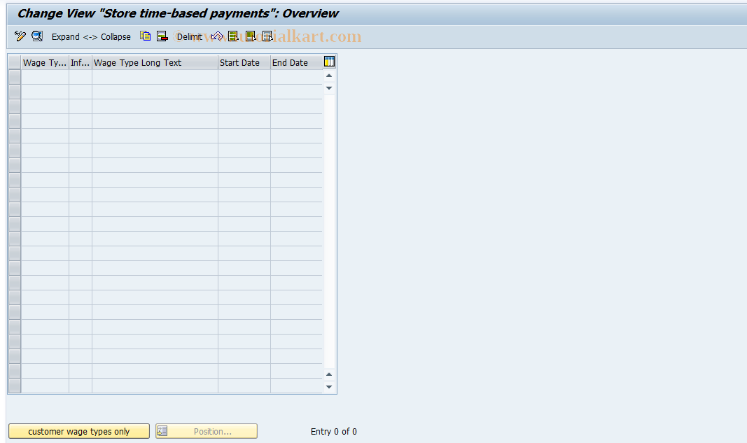 SAP TCode S_AHR_61005893 - IMG-Aktivität: OHALSL001