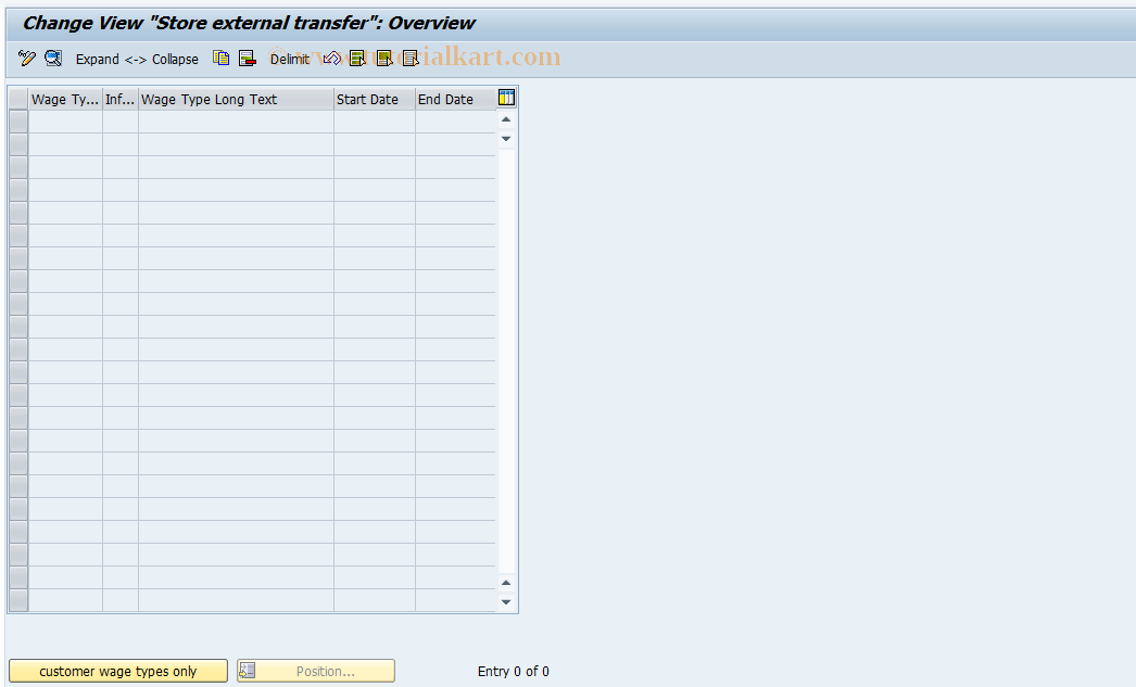 SAP TCode S_AHR_61005897 - IMG-Aktivität: OHALSL003