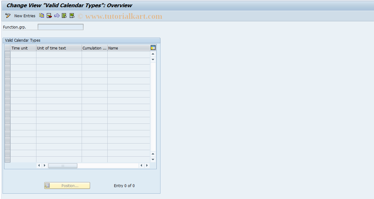 SAP TCode S_AHR_61005903 - IMG-Aktivität: OHALCU040