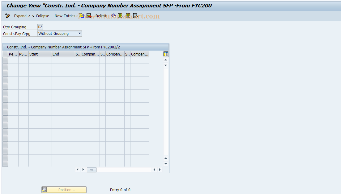 SAP TCode S_AHR_61005908 - IMG Activity: OHADBLX110