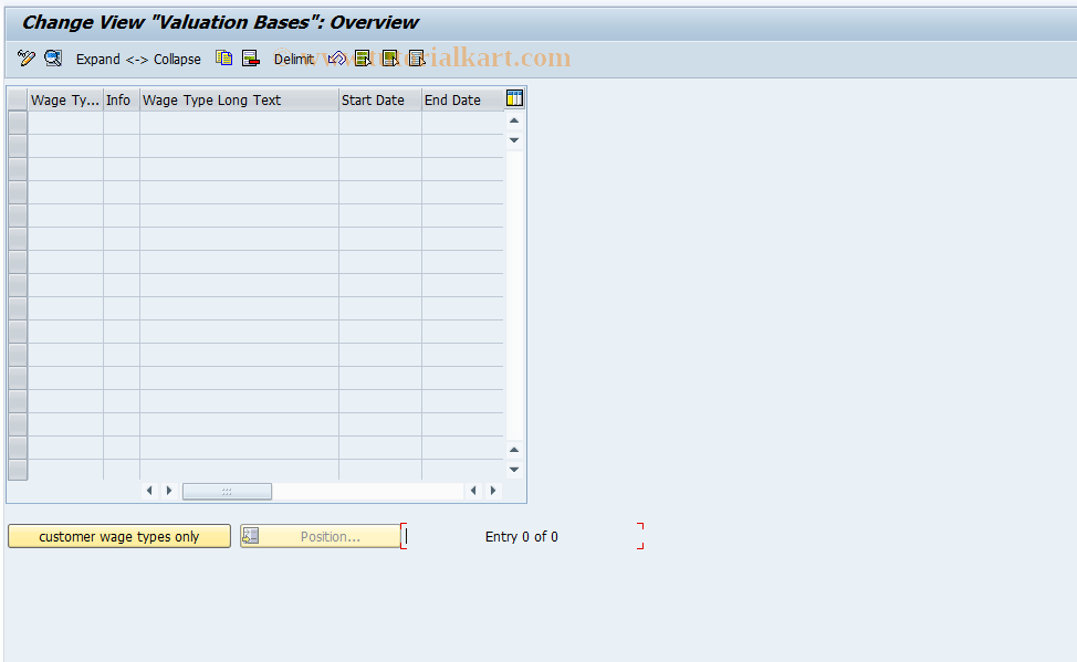 SAP TCode S_AHR_61005911 - IMG-Aktivität: OHALBW019