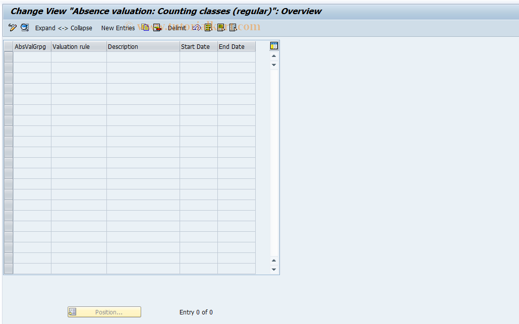 SAP TCode S_AHR_61005913 - IMG-Aktivität: OHALAB011