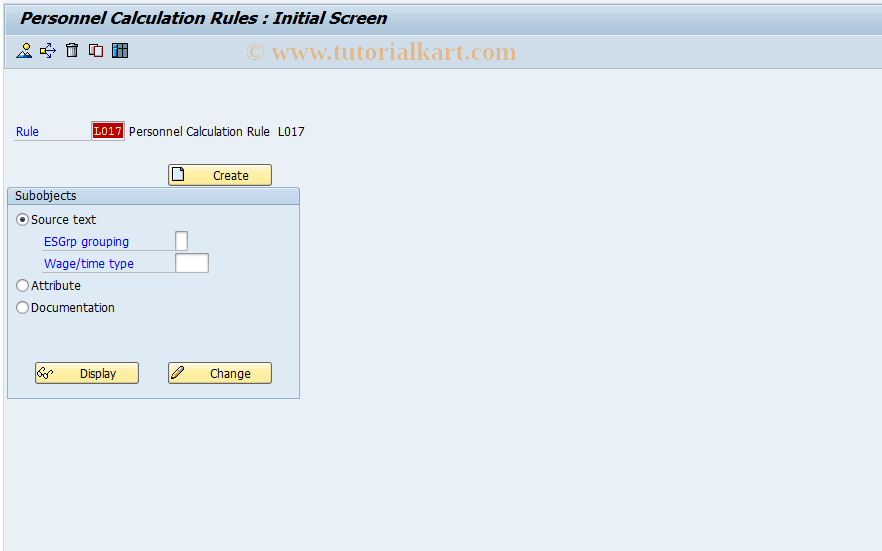 SAP TCode S_AHR_61005918 - IMG-Aktivität: OHALAVX017