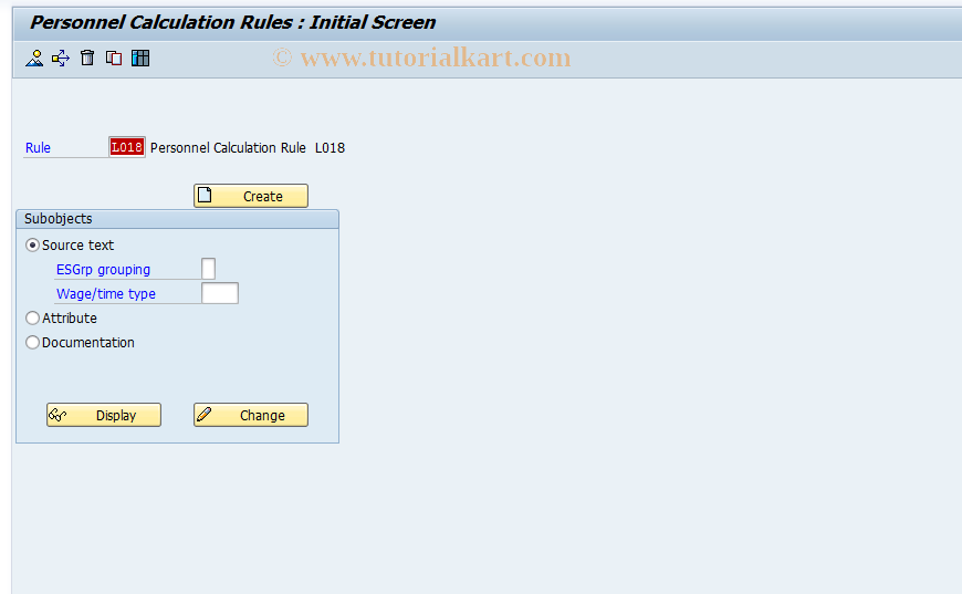 SAP TCode S_AHR_61005920 - IMG-Aktivität: OHALAVX018