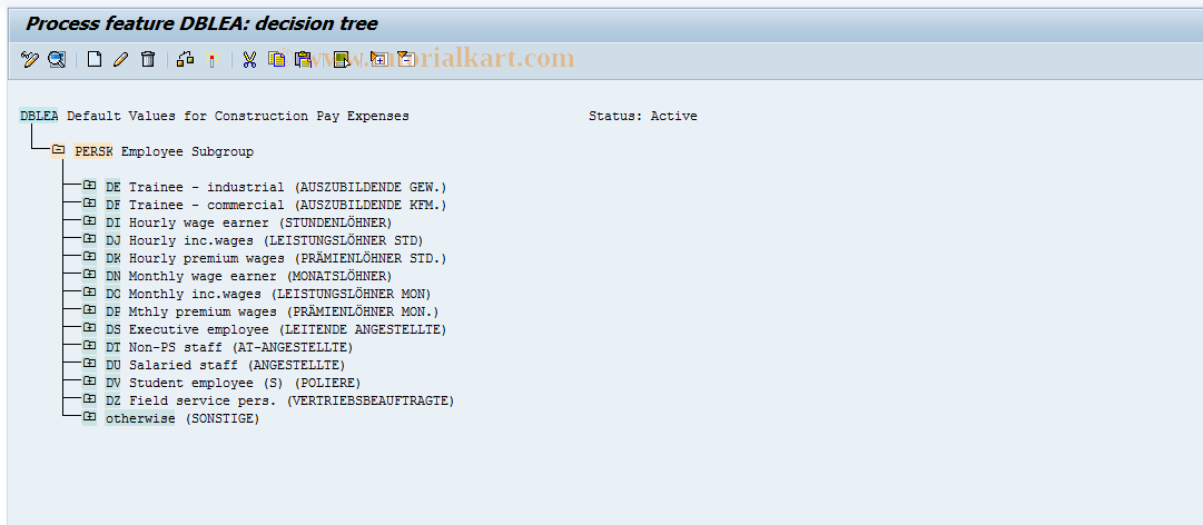 SAP TCode S_AHR_61005921 - IMG Activity: OHADBLA510