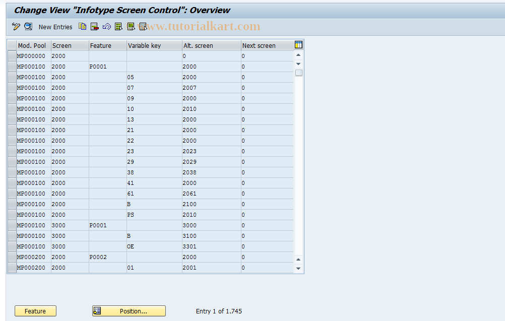 SAP TCode S_AHR_61005924 - IMG Activity: OHADBLA520