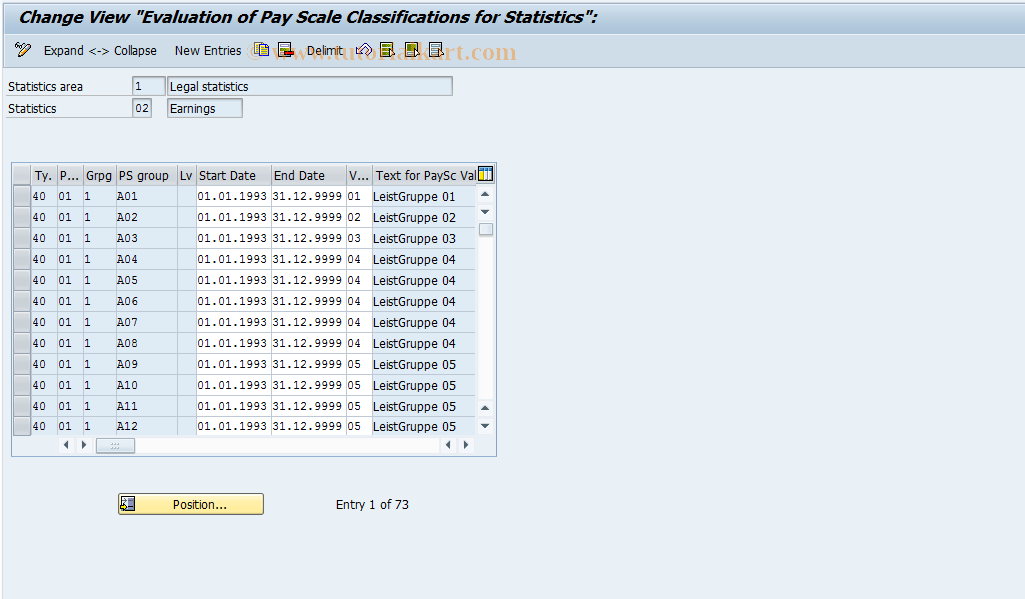 SAP TCode S_AHR_61005931 - IMG Activity: OHADEHC03