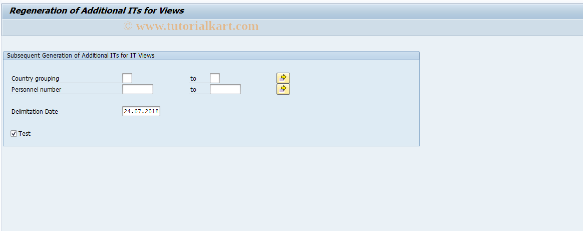 SAP TCode S_AHR_61005943 - IMG Activity: OHADOEVWP