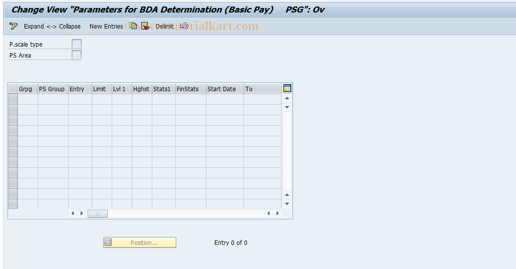 SAP TCode S_AHR_61005948 - IMG Activity: OHADT5D7K