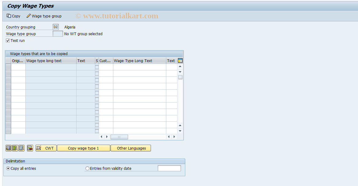 SAP TCode S_AHR_61005952 - IMG-Aktivität: OHALAB005