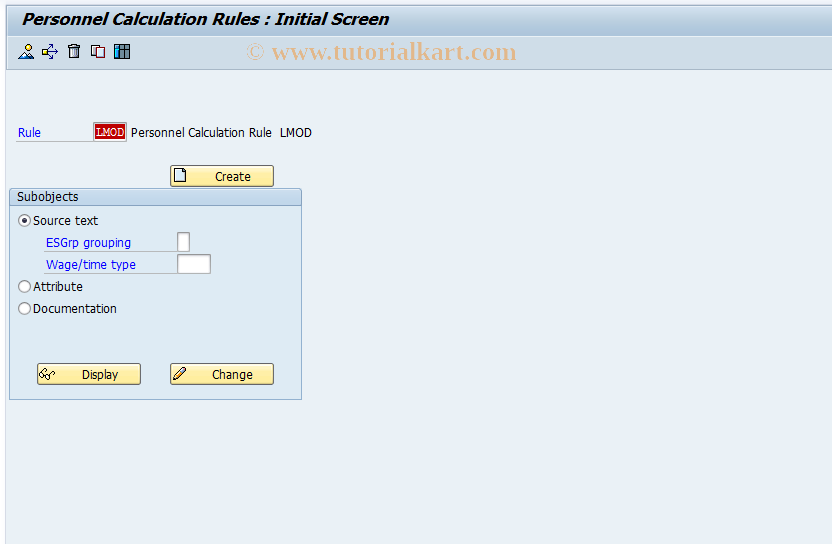 SAP TCode S_AHR_61005956 - IMG-Aktivität: OHALAB003