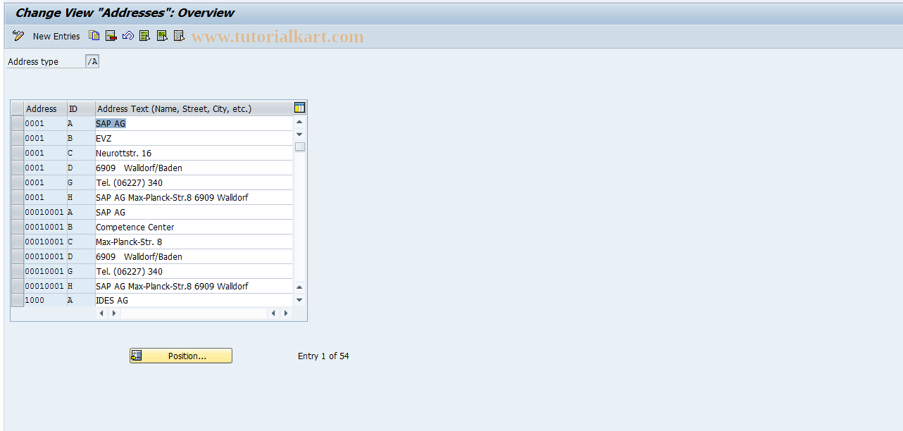 SAP TCode S_AHR_61005959 - IMG-Aktivität: OHALUM010