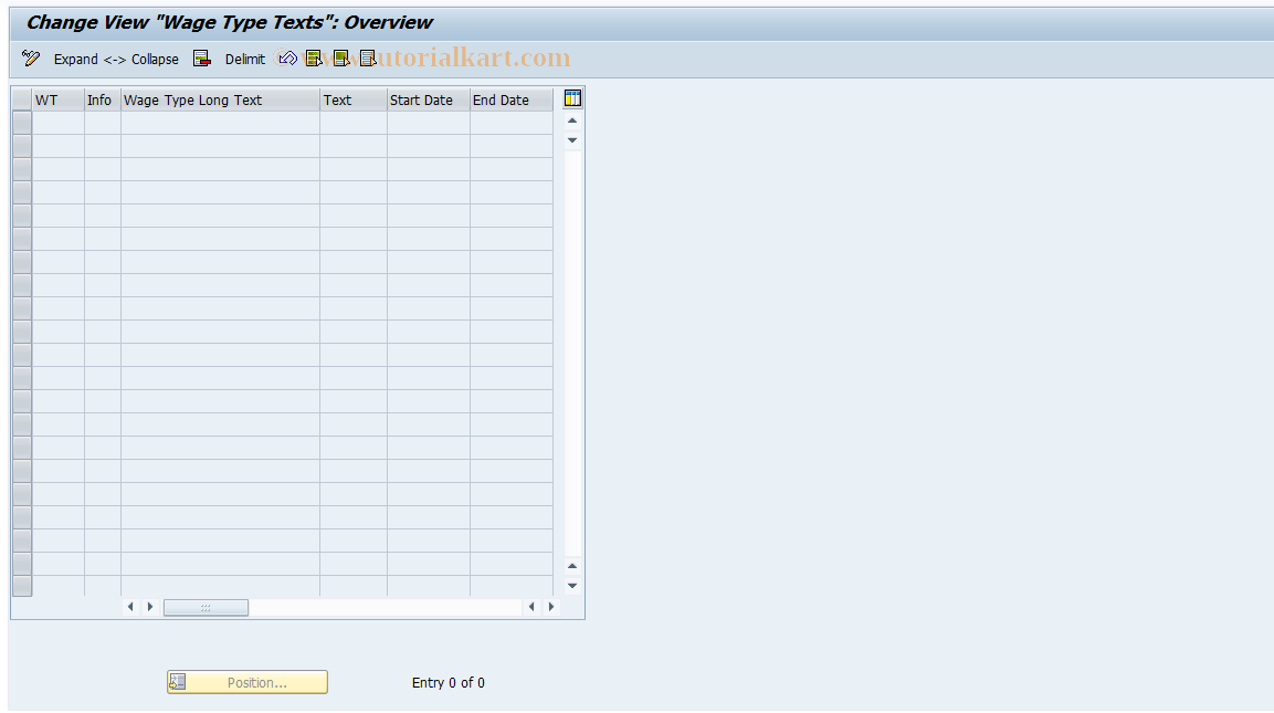 SAP TCode S_AHR_61005964 - IMG-Aktivität: OHALAP022