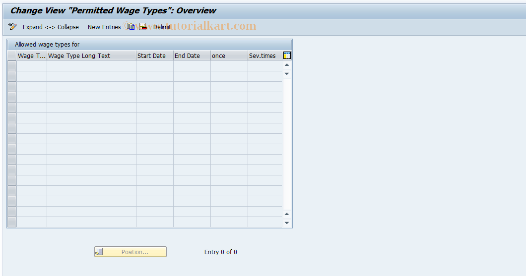 SAP TCode S_AHR_61005967 - IMG-Aktivität: OHALAP024