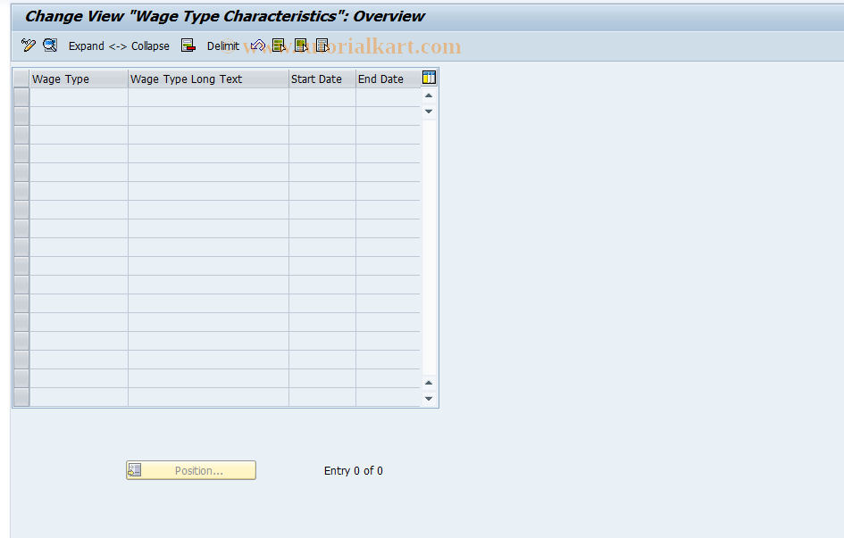 SAP TCode S_AHR_61005974 - IMG-Aktivität: OHALAP031