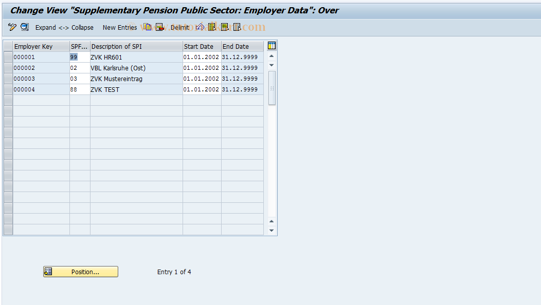 SAP TCode S_AHR_61005981 - IMG Activity: OHADOEC03