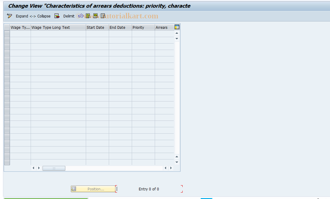 SAP TCode S_AHR_61006007 - IMG-Aktivität: OHALDD030