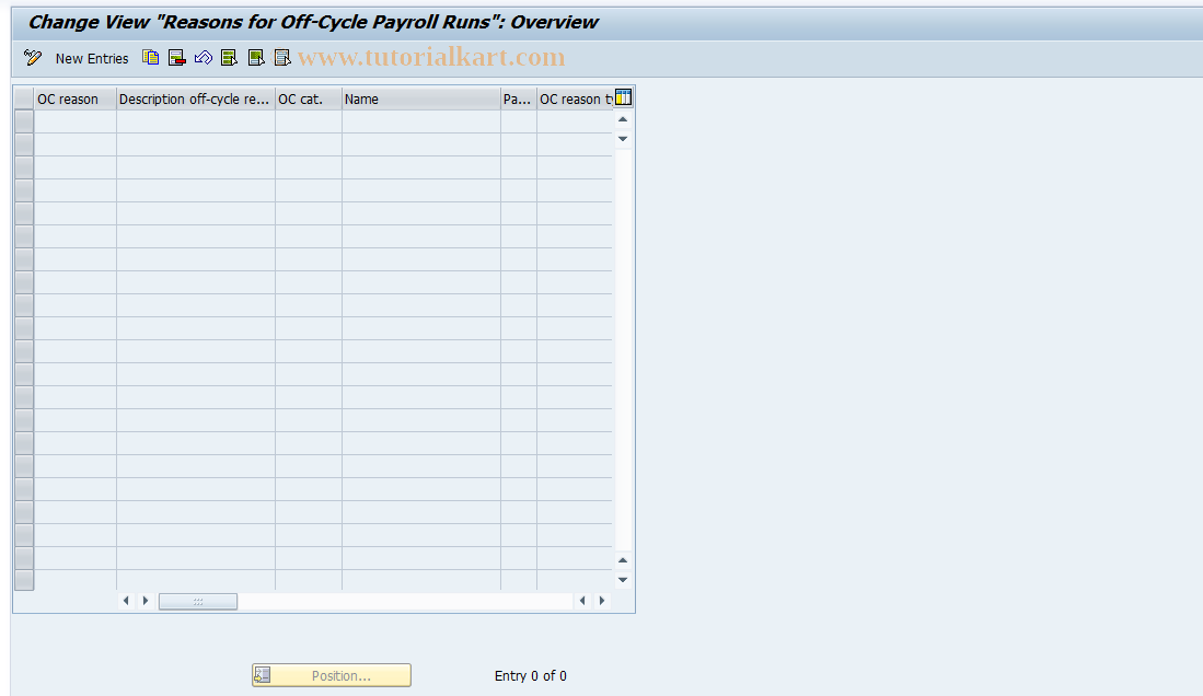 SAP TCode S_AHR_61006014 - IMG-Aktivität: OHALOC010