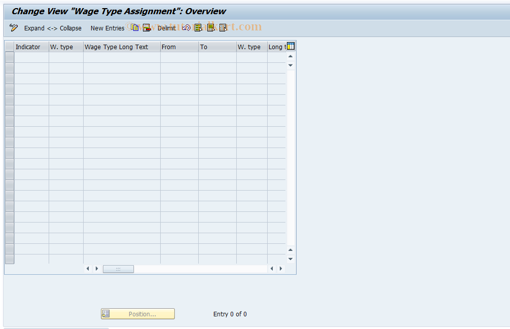 SAP TCode S_AHR_61006023 - IMG-Aktivität: OHALDD025