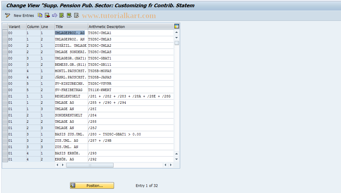 SAP TCode S_AHR_61006044 - IMG Activity: OHADOEC40