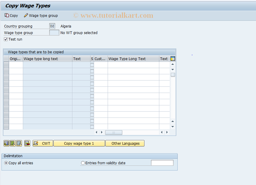 SAP TCode S_AHR_61006091 - IMG Activity: OHADOEURL