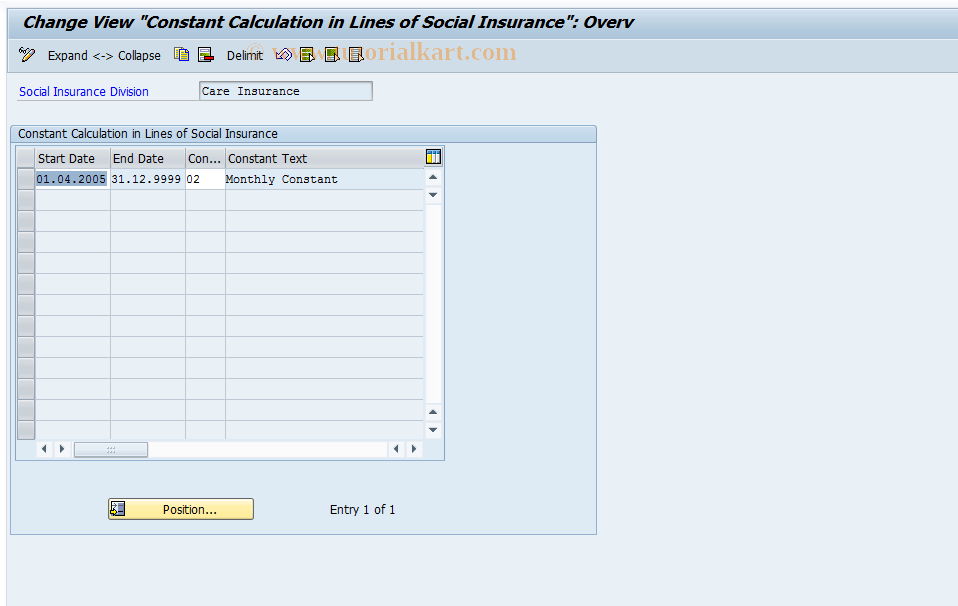 SAP TCode S_AHR_61006110 - IMG Activity: OHADSVC13