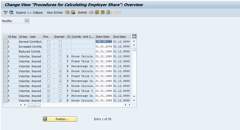 SAP TCode S_AHR_61006122 - IMG Activity: OHADSVC02