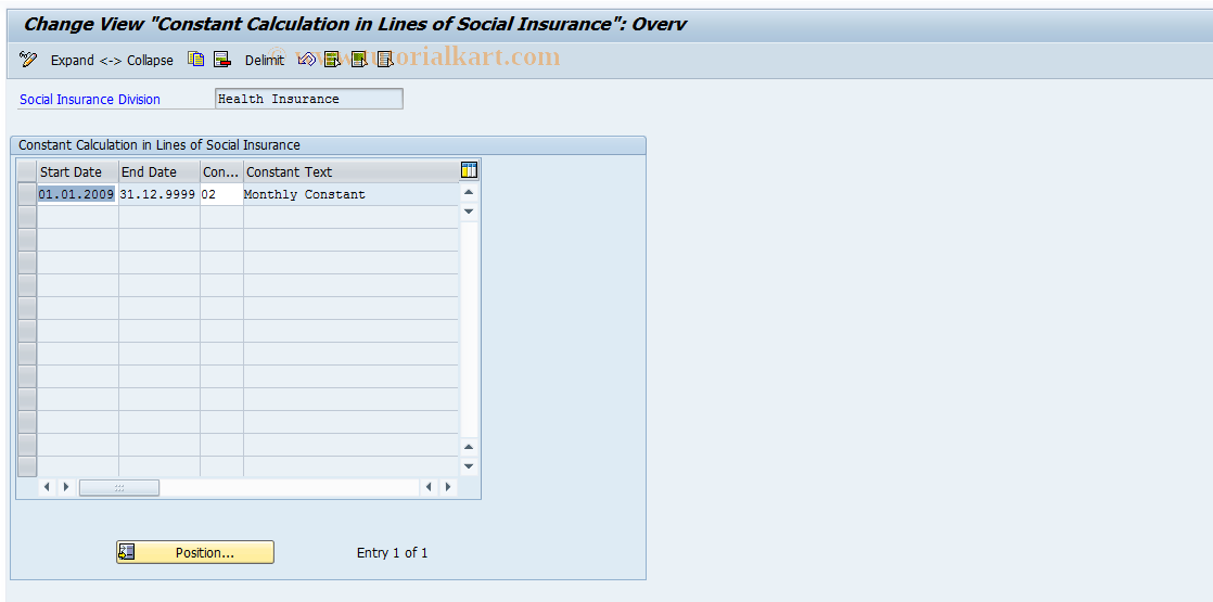 SAP TCode S_AHR_61006124 - IMG Activity: OHADSVC11