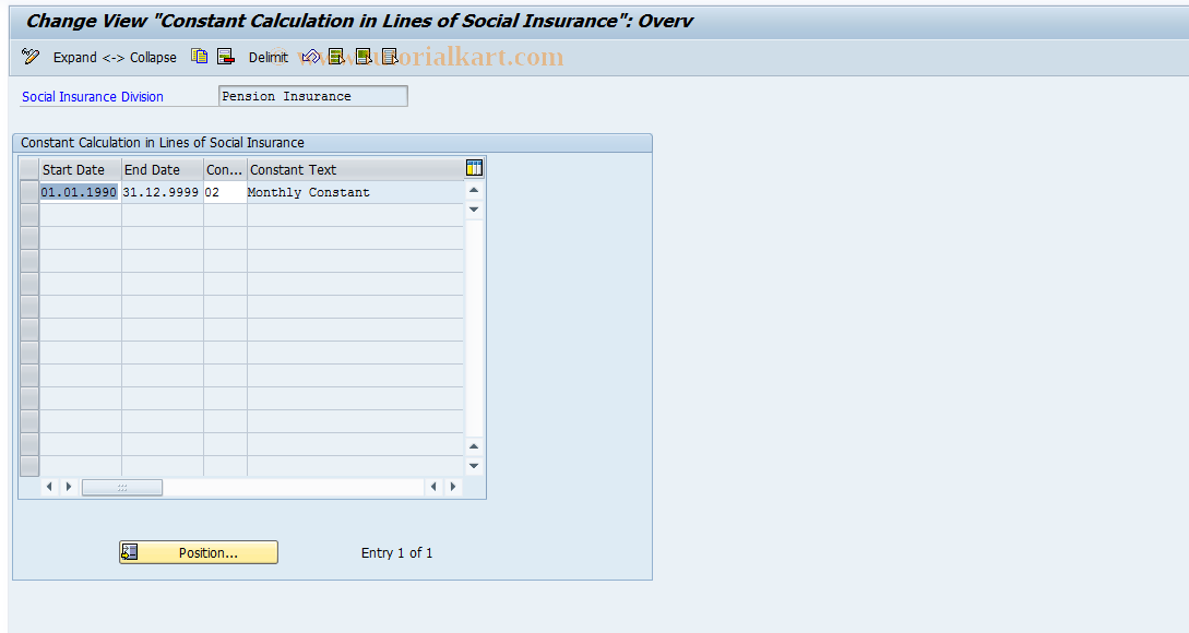 SAP TCode S_AHR_61006125 - IMG Activity: OHADSVC12