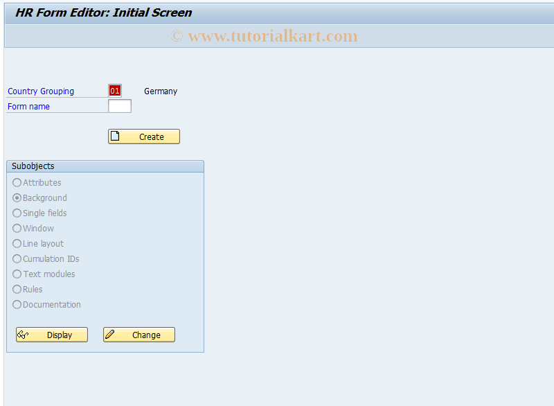 SAP TCode S_AHR_61006150 - IMG Activity: OHADBEBB15Y