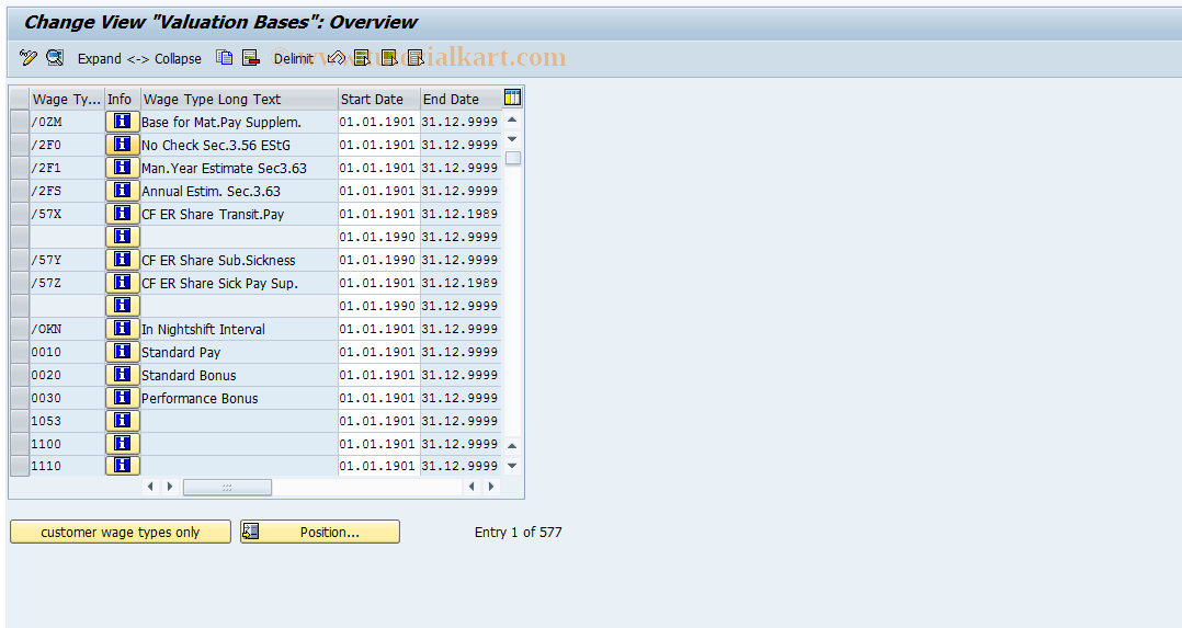 SAP TCode S_AHR_61006153 - IMG Activity: OHADSTC27