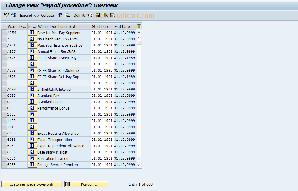 SAP TCode S_AHR_61006155 - IMG Activity: OHADSTC31