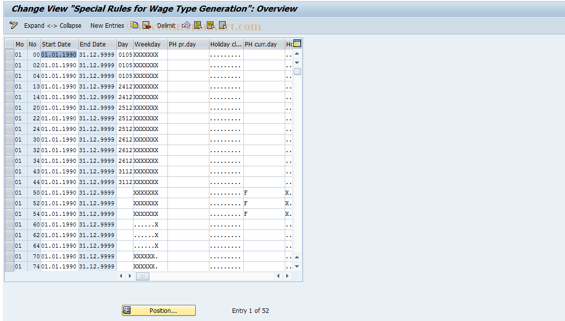 SAP TCode S_AHR_61006156 - IMG Activity: OHADSTC33