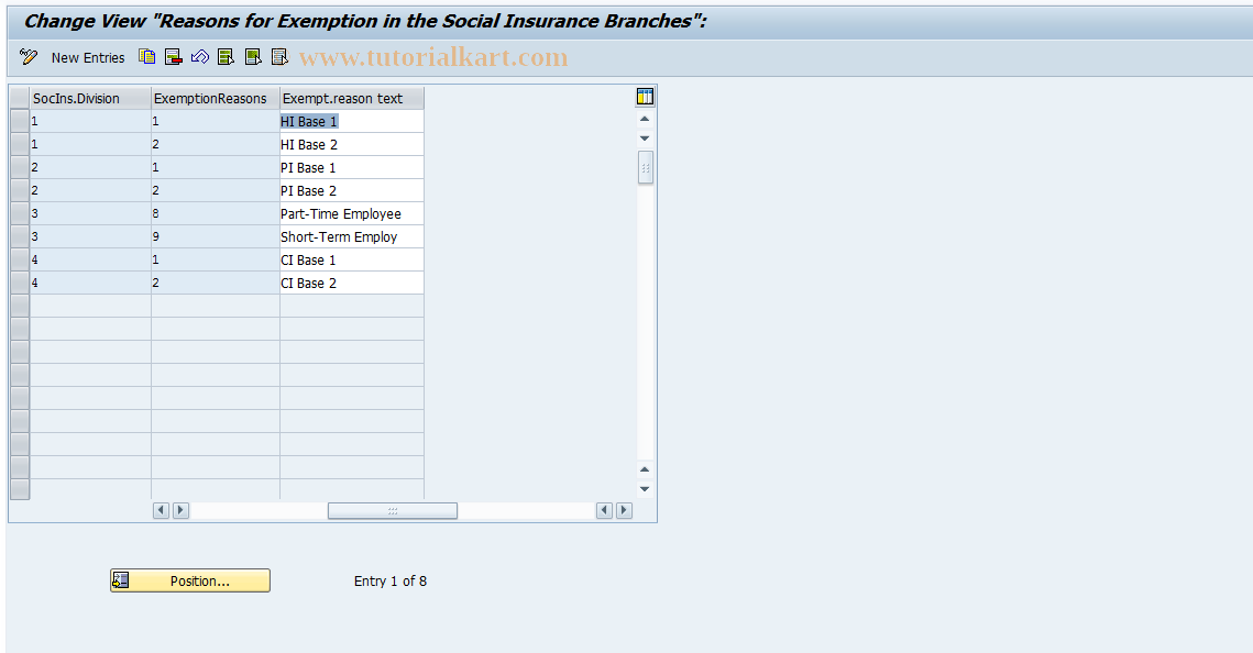 SAP TCode S_AHR_61006173 - IMG Activity: OHADSVB15