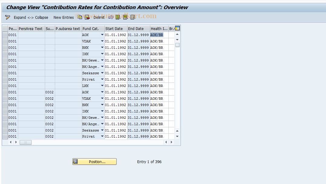 SAP TCode S_AHR_61006174 - IMG Activity: OHADSVB16