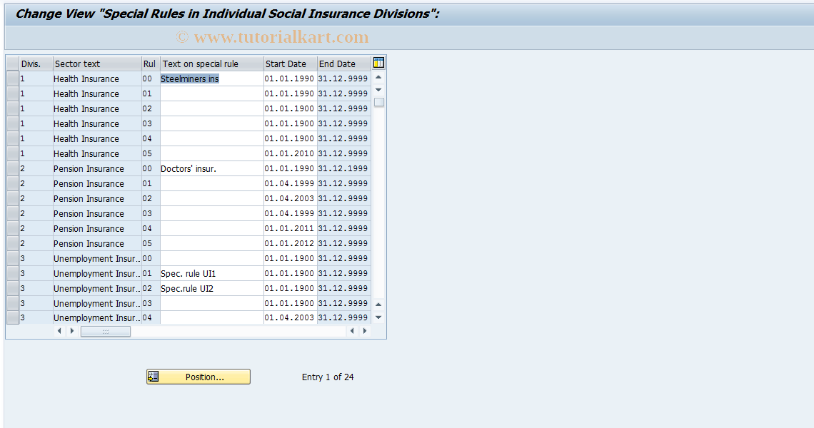 SAP TCode S_AHR_61006176 - IMG Activity: OHADSVF25