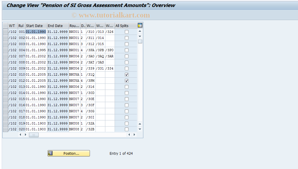 SAP TCode S_AHR_61006188 - IMG Activity: OHADSVF21