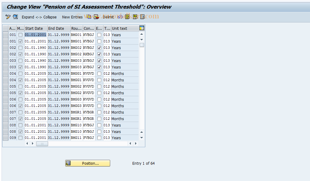 SAP TCode S_AHR_61006189 - IMG Activity: OHADSVF22