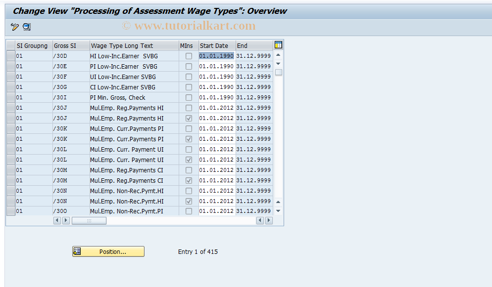 SAP TCode S_AHR_61006190 - IMG Activity: OHADSVF23