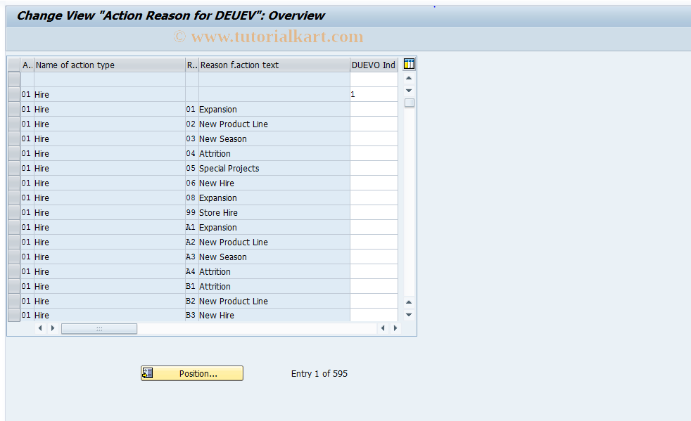 SAP TCode S_AHR_61006192 - IMG Activity: OHADDUB01