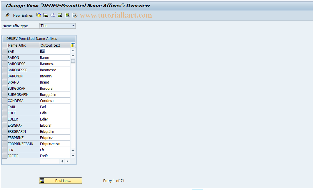 SAP TCode S_AHR_61006205 - IMG Activity: OHADDUA05