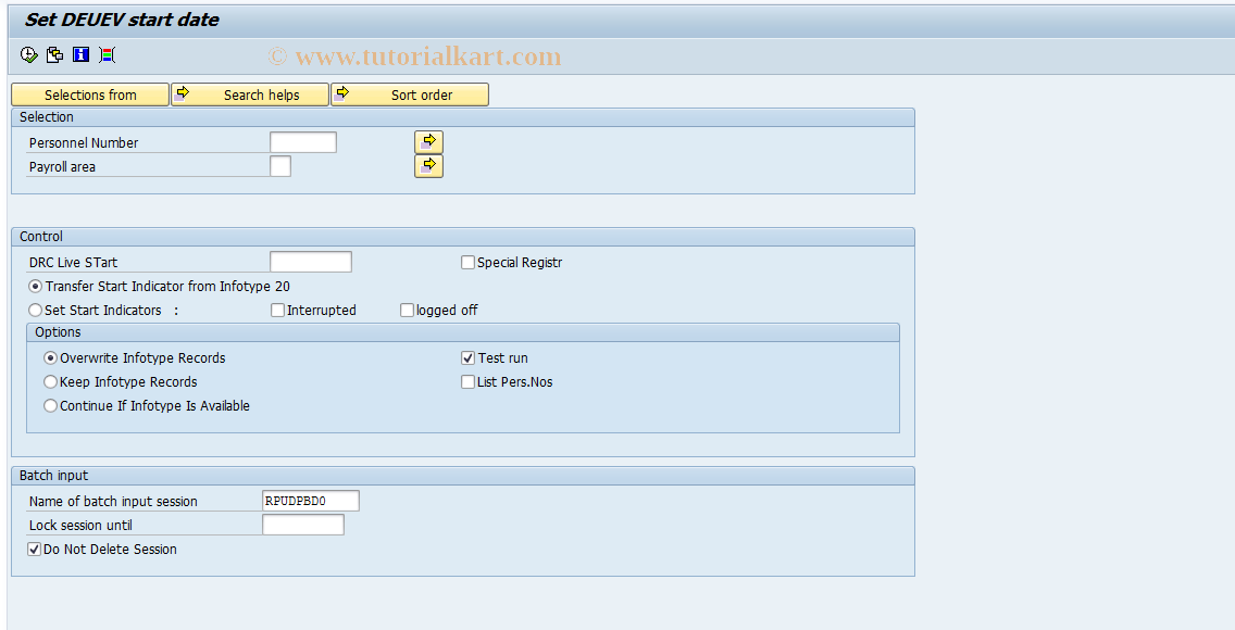 SAP TCode S_AHR_61006207 - IMG Activity: OHADDUA06