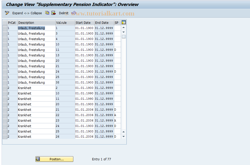 SAP TCode S_AHR_61006209 - IMG Activity: OHADSVE13