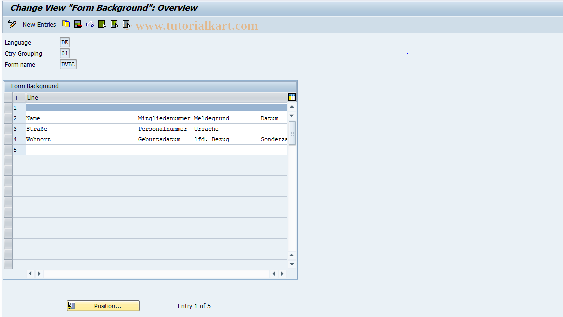 SAP TCode S_AHR_61006217 - IMG Activity: OHADSVD35