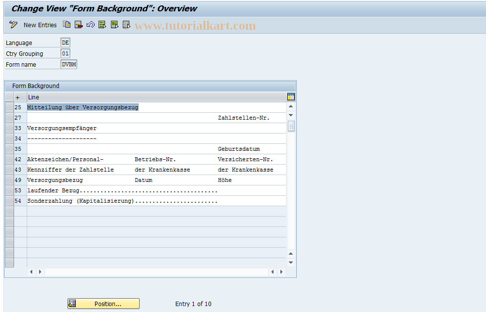 SAP TCode S_AHR_61006219 - IMG Activity: OHADSVD37