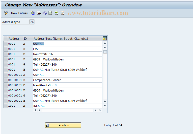 SAP TCode S_AHR_61006223 - IMG Activity: OHADSVE1A